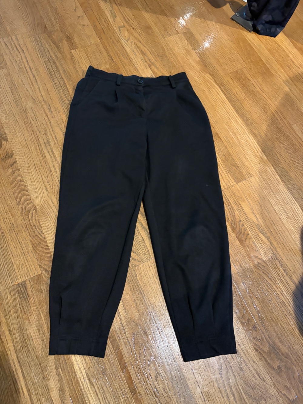 Women's Black Tailored Tapered Trousers